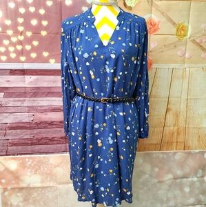 a.n.a Ditsy Blue dress